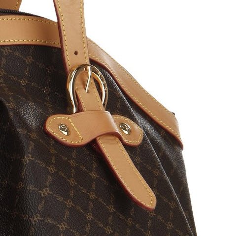 Rioni Designer Handbags & Luggage Signature Brown Ruched Satchel with Buckle