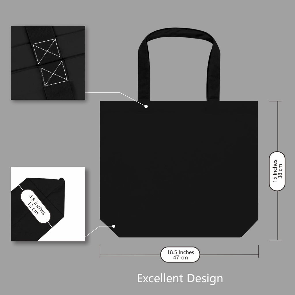 TOPDesign Canvas Bag, Reusable Grocery Shopping Cloth Bags, Fashionable Two-Tone Totes for Crafts, DIY Your Creative Designs