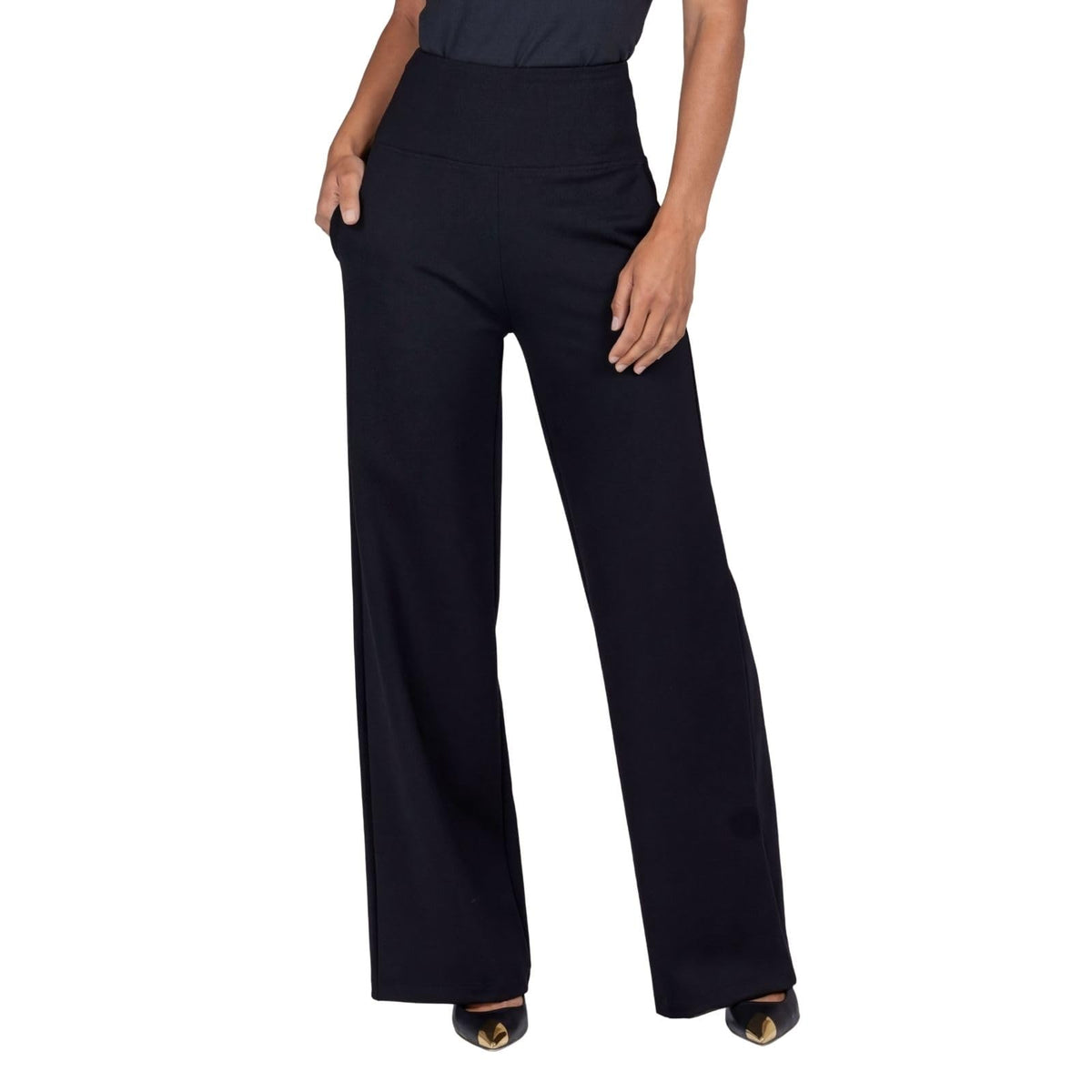 KiraGrace High Waist Wide Leg Ponte Pant