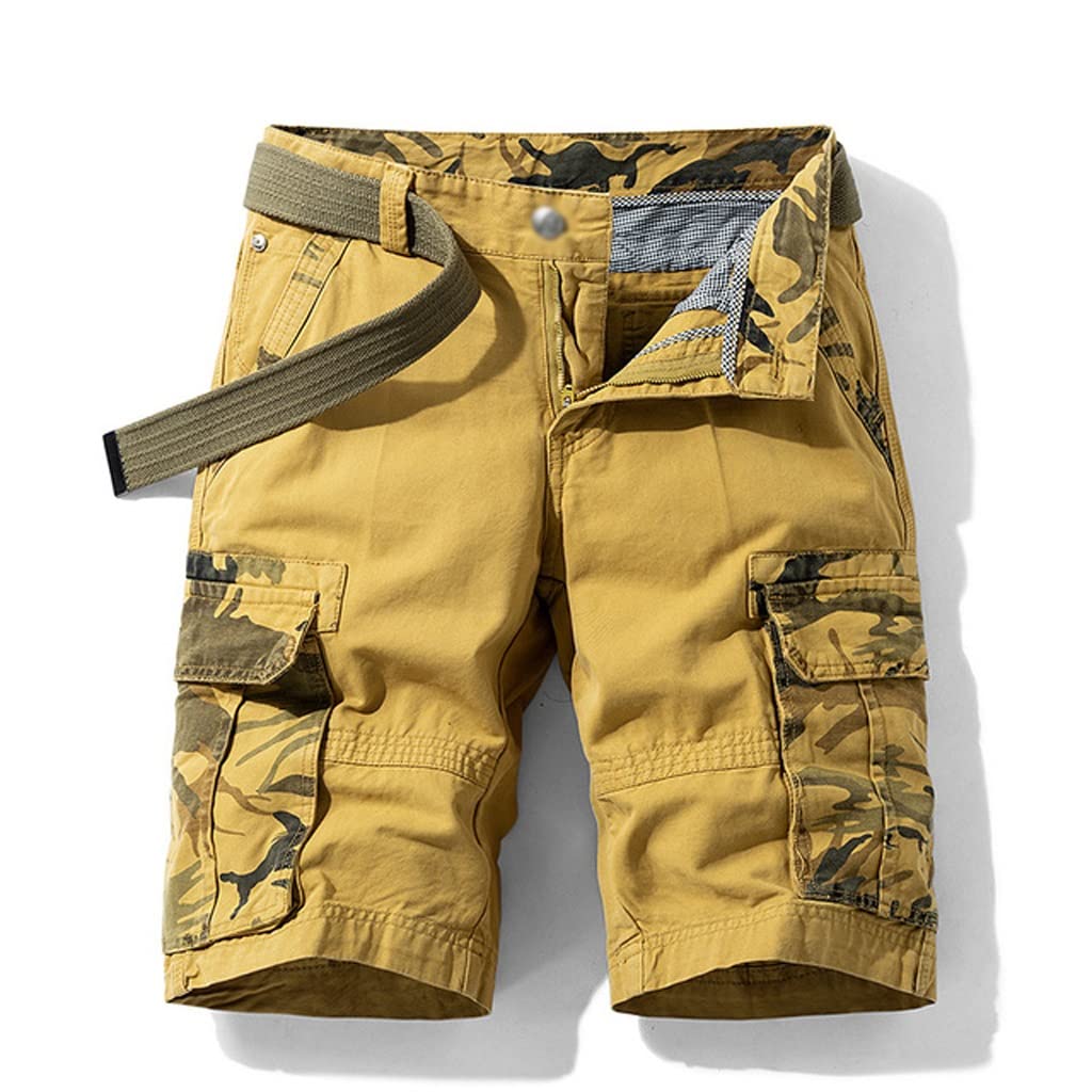 KLJUHGTR Shorts Men Jogger Cargo Cotton Casual Loose