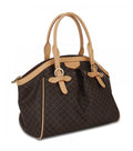 Rioni Designer Handbags & Luggage Signature Brown Ruched Satchel with Buckle