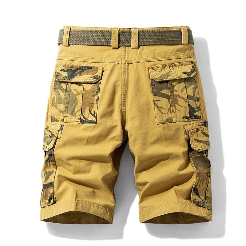 KLJUHGTR Shorts Men Jogger Cargo Cotton Casual Loose