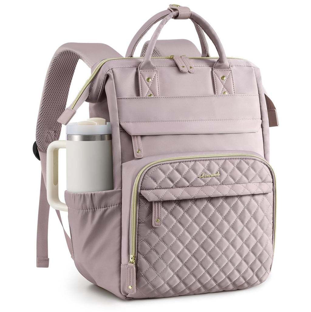 LOVEVOOK Laptop Backpack Women Quilted Teacher Nurse Work Backpack Purse