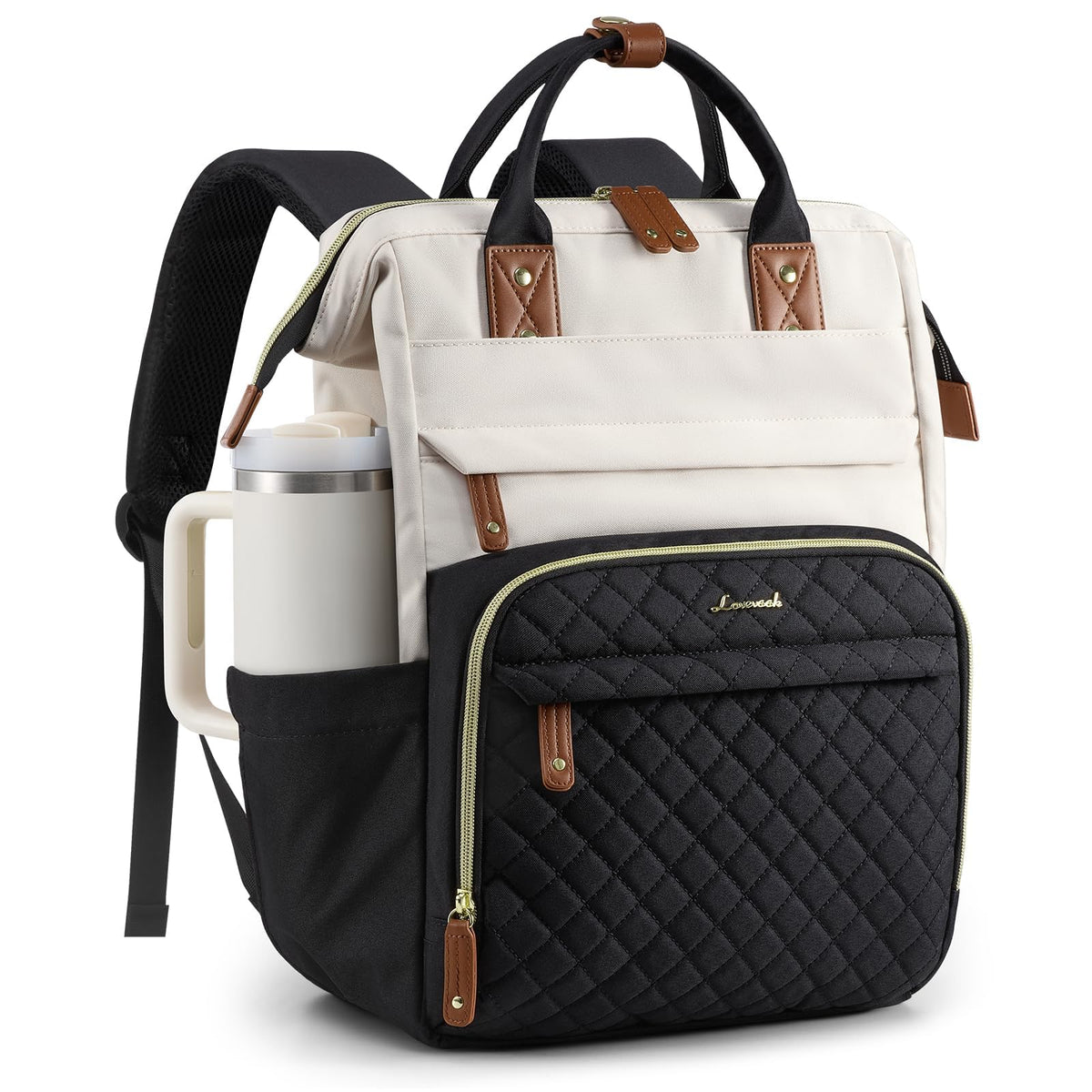 LOVEVOOK Laptop Backpack Women Quilted Teacher Nurse Work Backpack Purse
