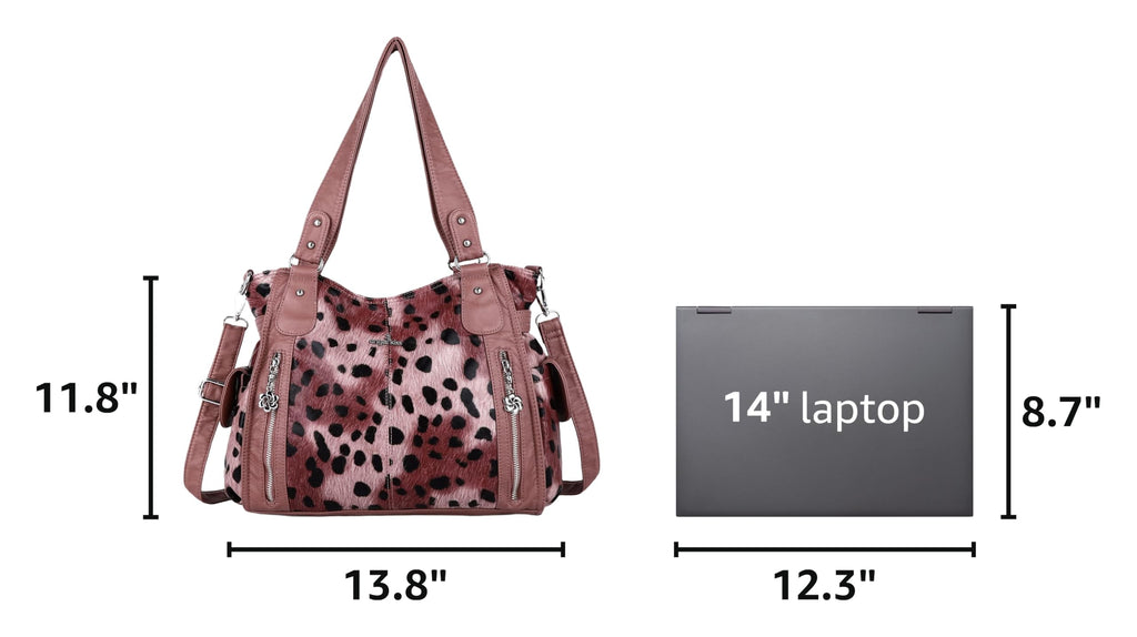 Angel Kiss Handbags for Womens Top-Handle Hobo Purse Roomy Casual Shoulder Bags PU Tote Satchel Purse for Women