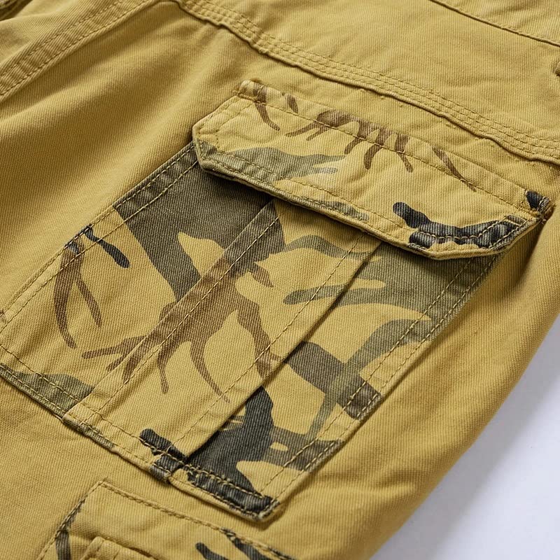 KLJUHGTR Shorts Men Jogger Cargo Cotton Casual Loose