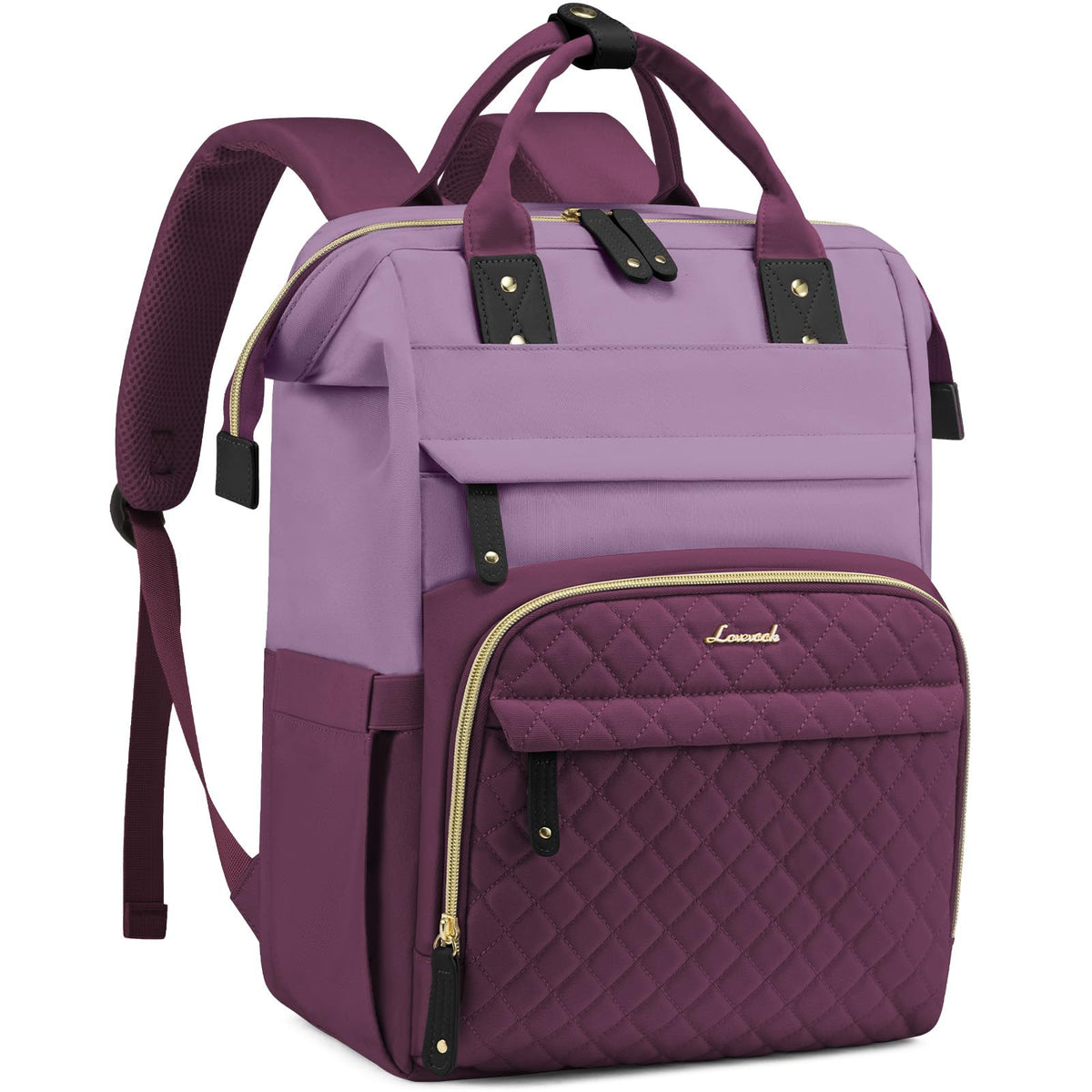 LOVEVOOK Laptop Backpack Women Quilted Teacher Nurse Work Backpack Purse