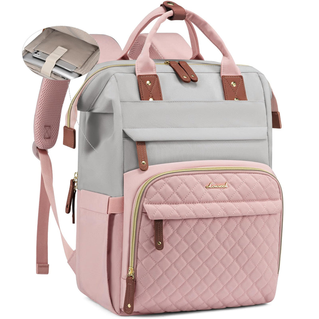 LOVEVOOK Laptop Backpack Women Quilted Teacher Nurse Work Backpack Purse