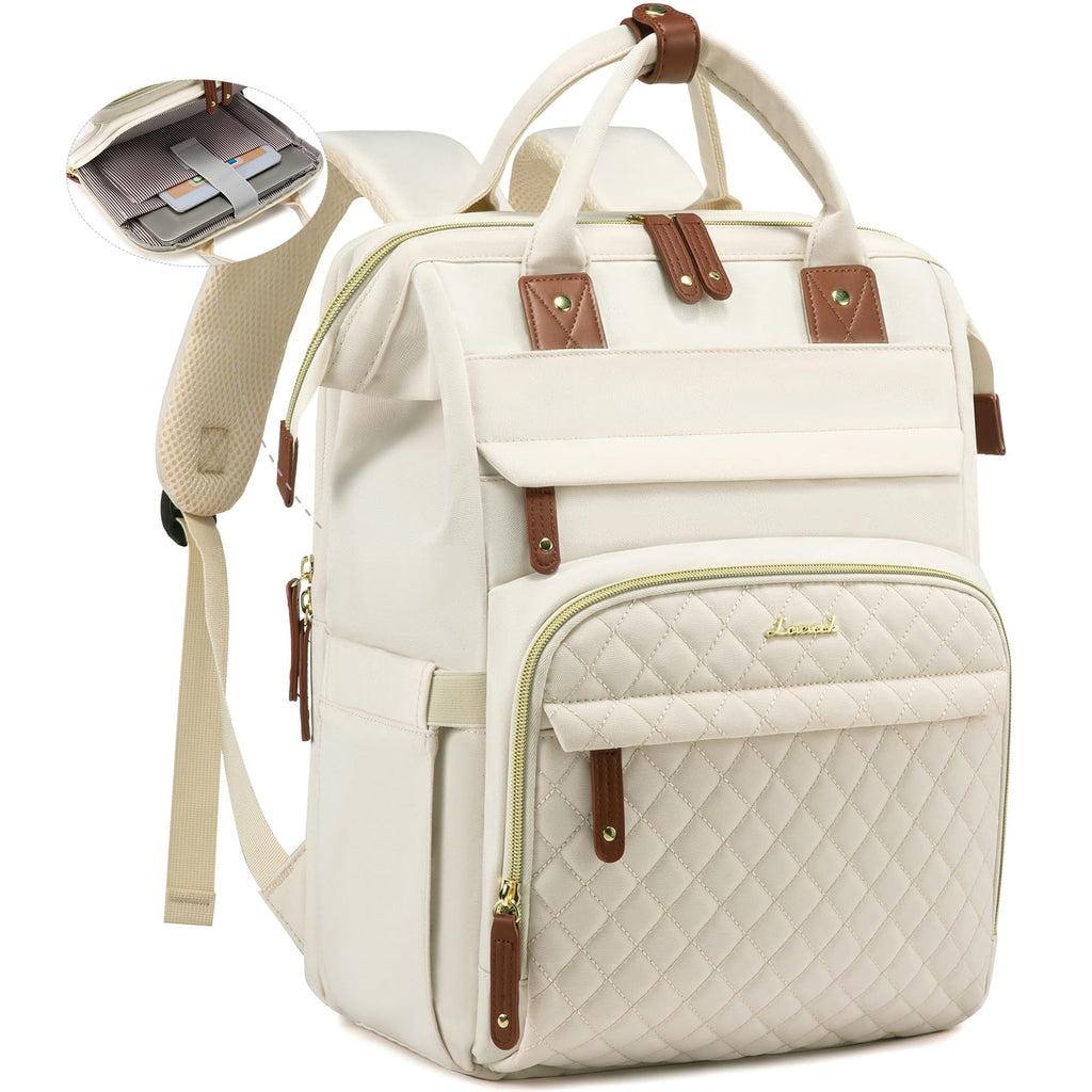 LOVEVOOK Laptop Backpack Women Quilted Teacher Nurse Work Backpack Purse