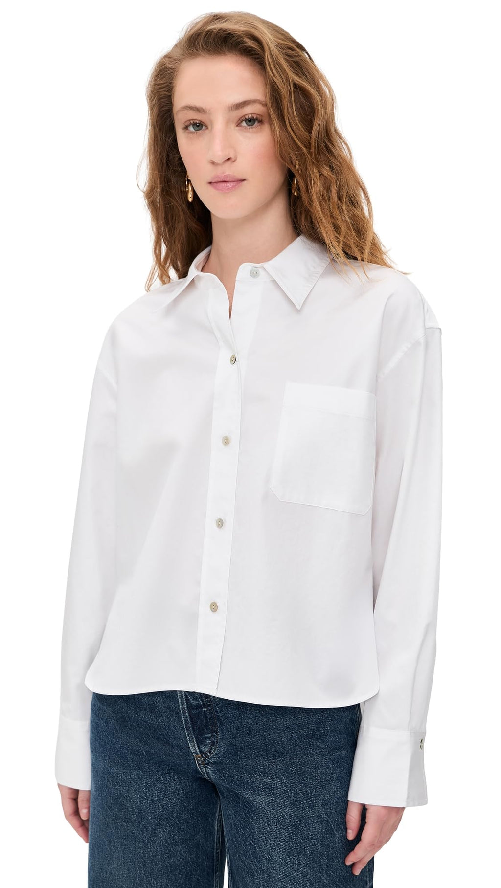 Vince Women's Cropped Button Down Shirt