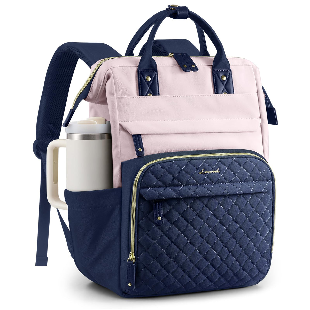 LOVEVOOK Laptop Backpack Women Quilted Teacher Nurse Work Backpack Purse