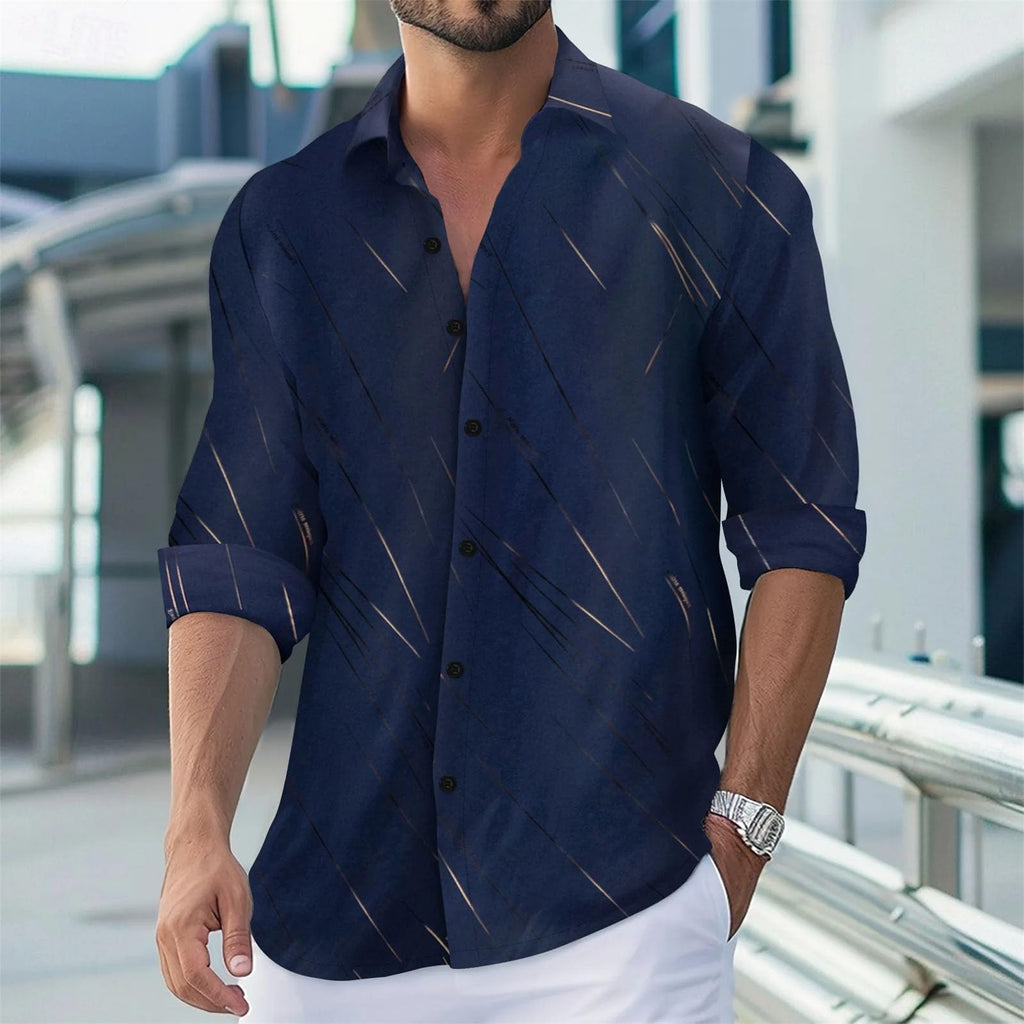 Men's Quick-Dry Dress Shirt | Long Sleeve Wrinkle-Free Business Casual Slim Fit
