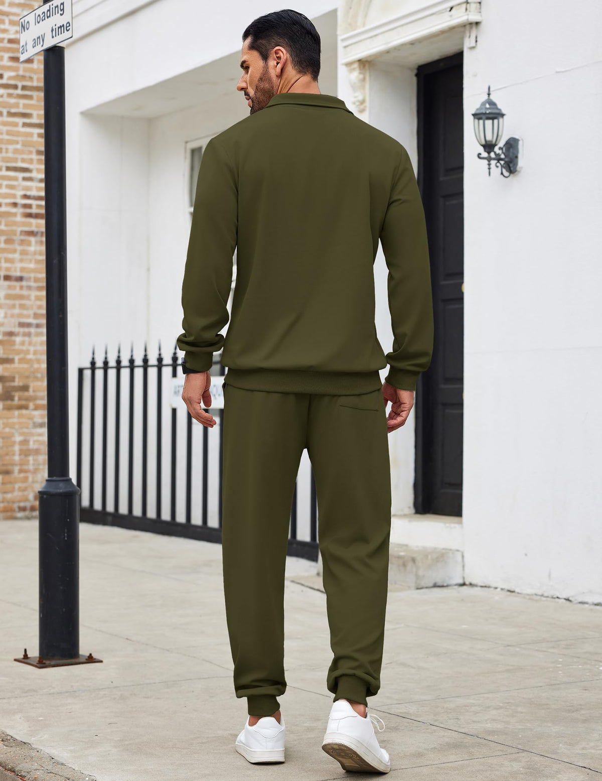 COOFANDY Men's Tracksuit 2 Piece Quarter Zip Sweatsuit Sets Casual Athletic Running Jogging Suits