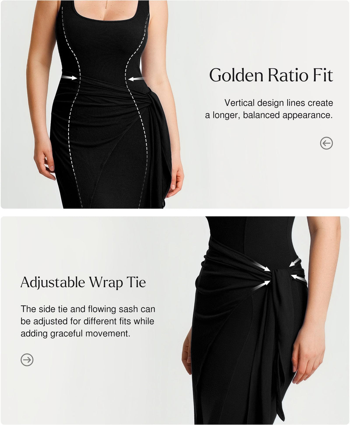 Popilush Wrap Dress for Women Shapewear Bodycon Summer Long Dress