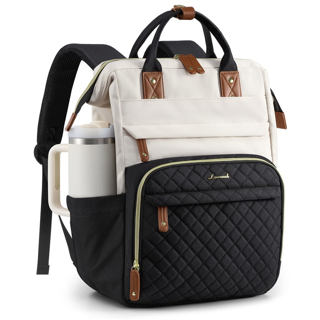 LOVEVOOK Laptop Backpack Women Quilted Teacher Nurse Work Backpack Purse