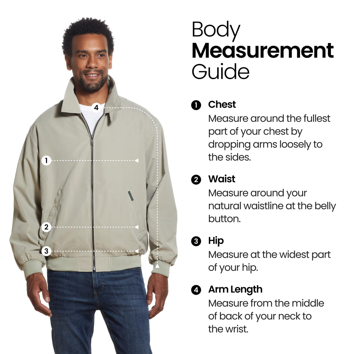Weatherproof Men's Golf Jacket, Water-Resistant Lightweight Windbreaker