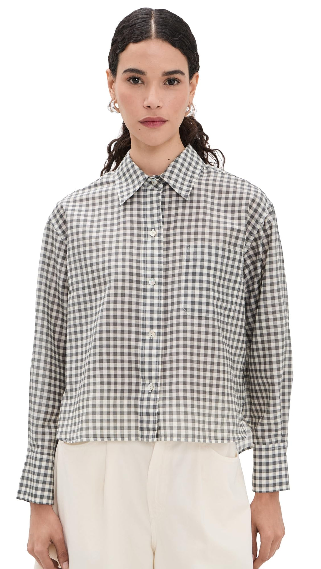 Vince Women's Cropped Button Down Shirt