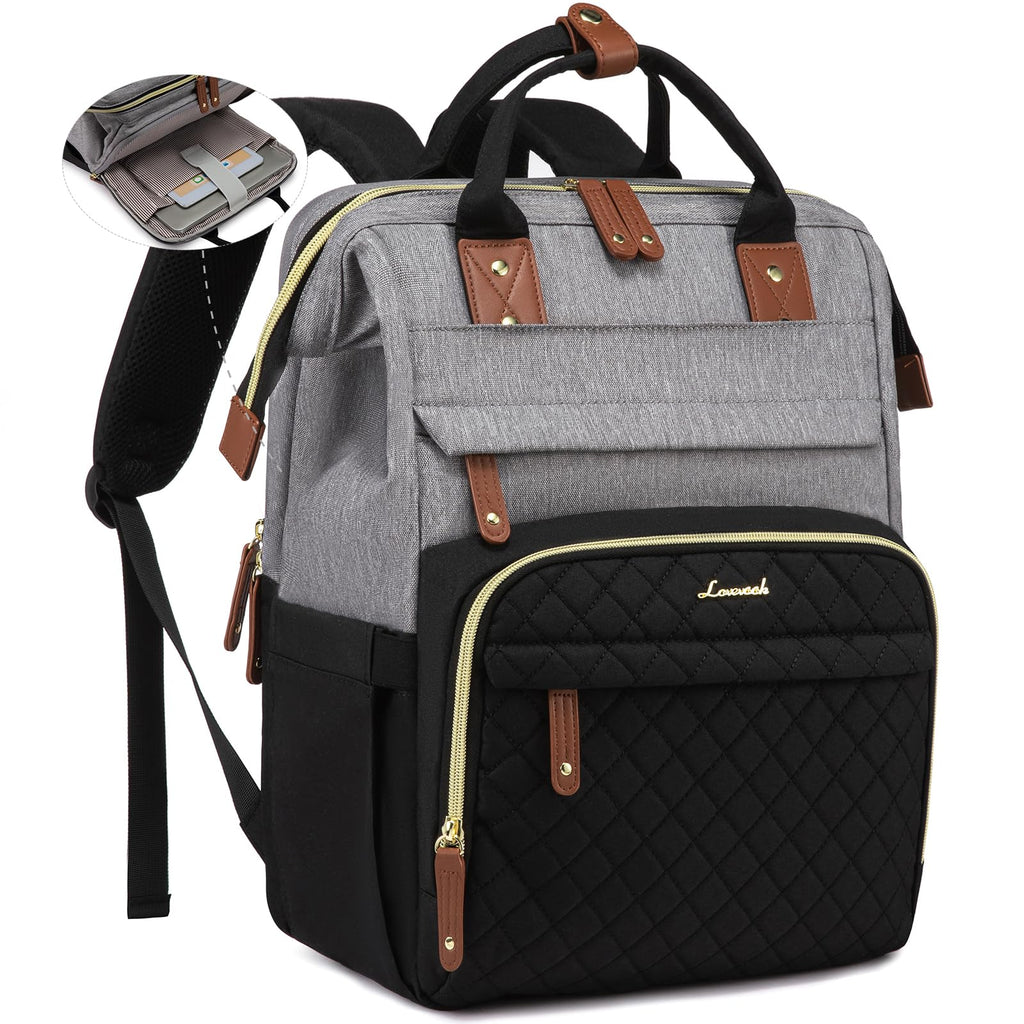 LOVEVOOK Laptop Backpack Women Quilted Teacher Nurse Work Backpack Purse