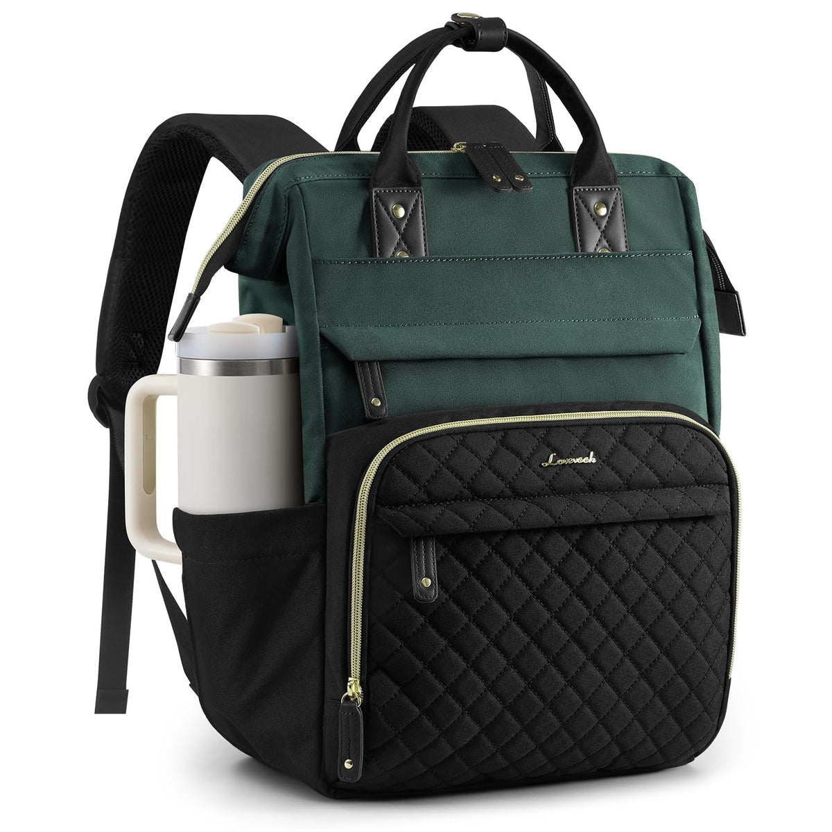 LOVEVOOK Laptop Backpack Women Quilted Teacher Nurse Work Backpack Purse