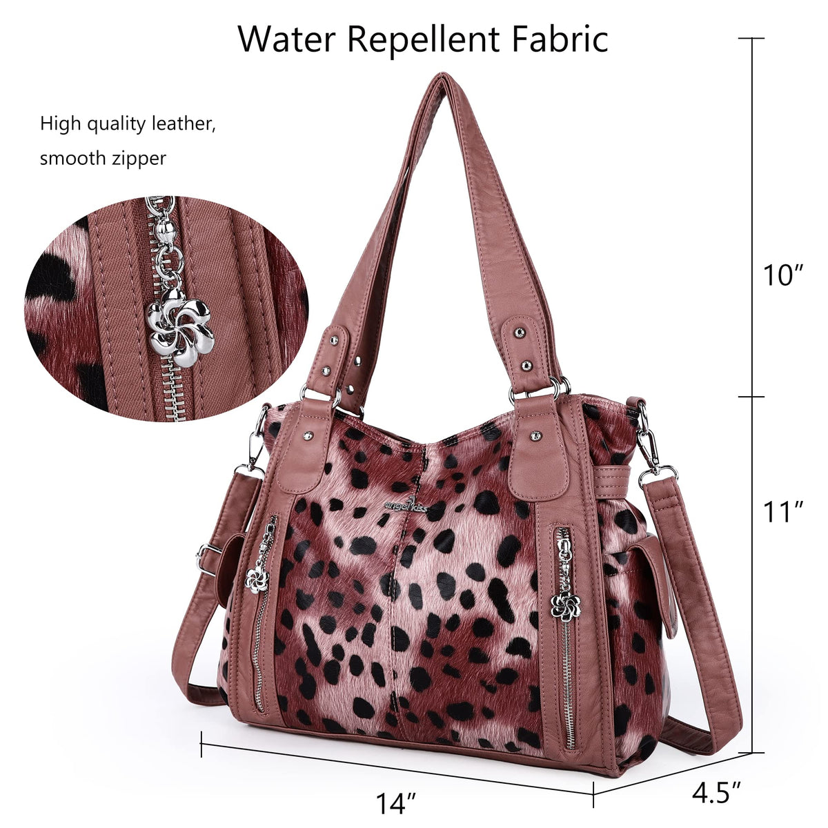 Angel Kiss Handbags for Womens Top-Handle Hobo Purse Roomy Casual Shoulder Bags PU Tote Satchel Purse for Women