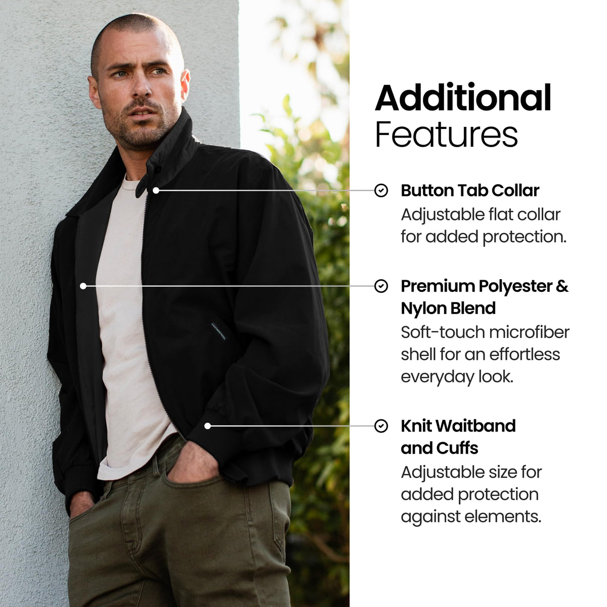 Weatherproof Men's Golf Jacket, Water-Resistant Lightweight Windbreaker