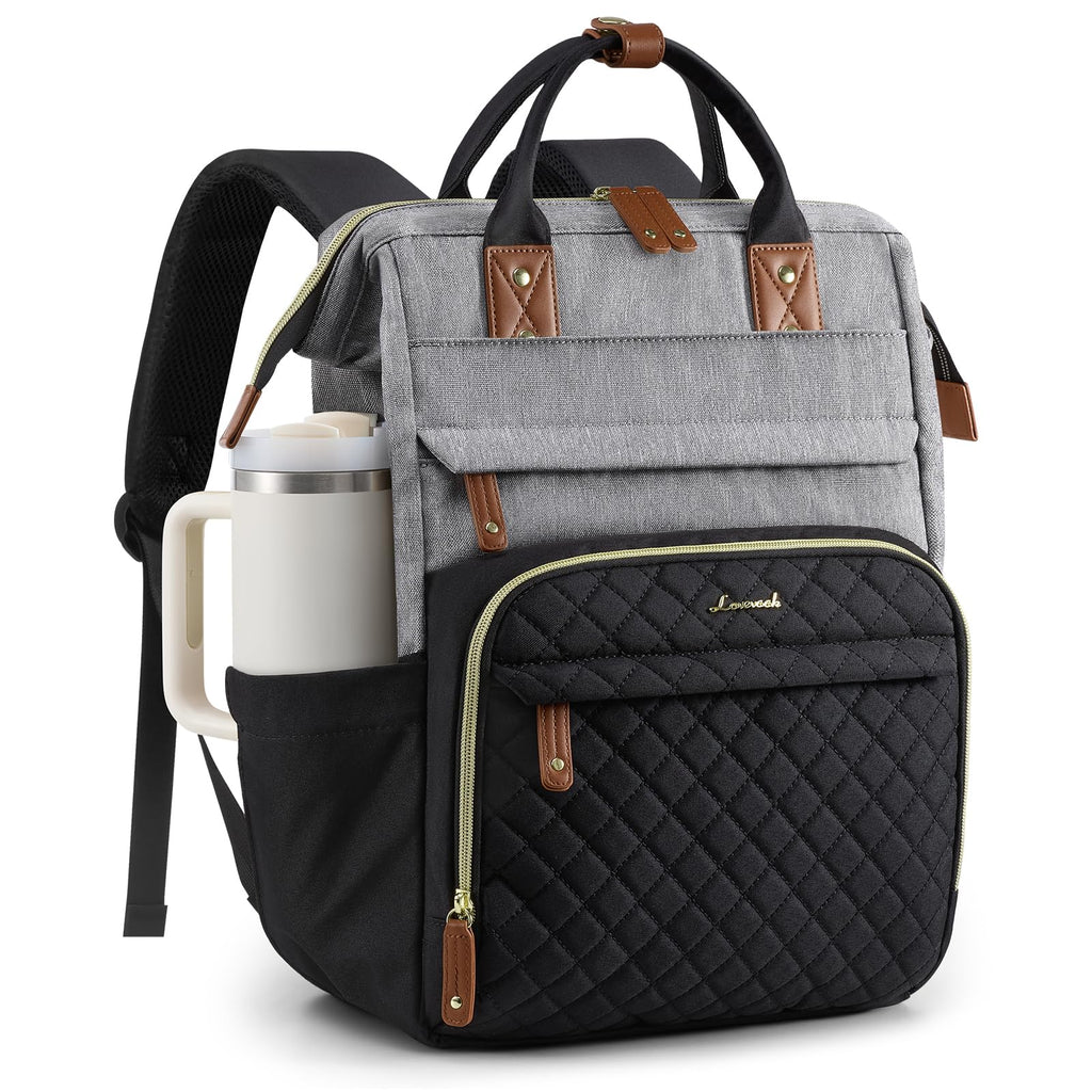 LOVEVOOK Laptop Backpack Women Quilted Teacher Nurse Work Backpack Purse