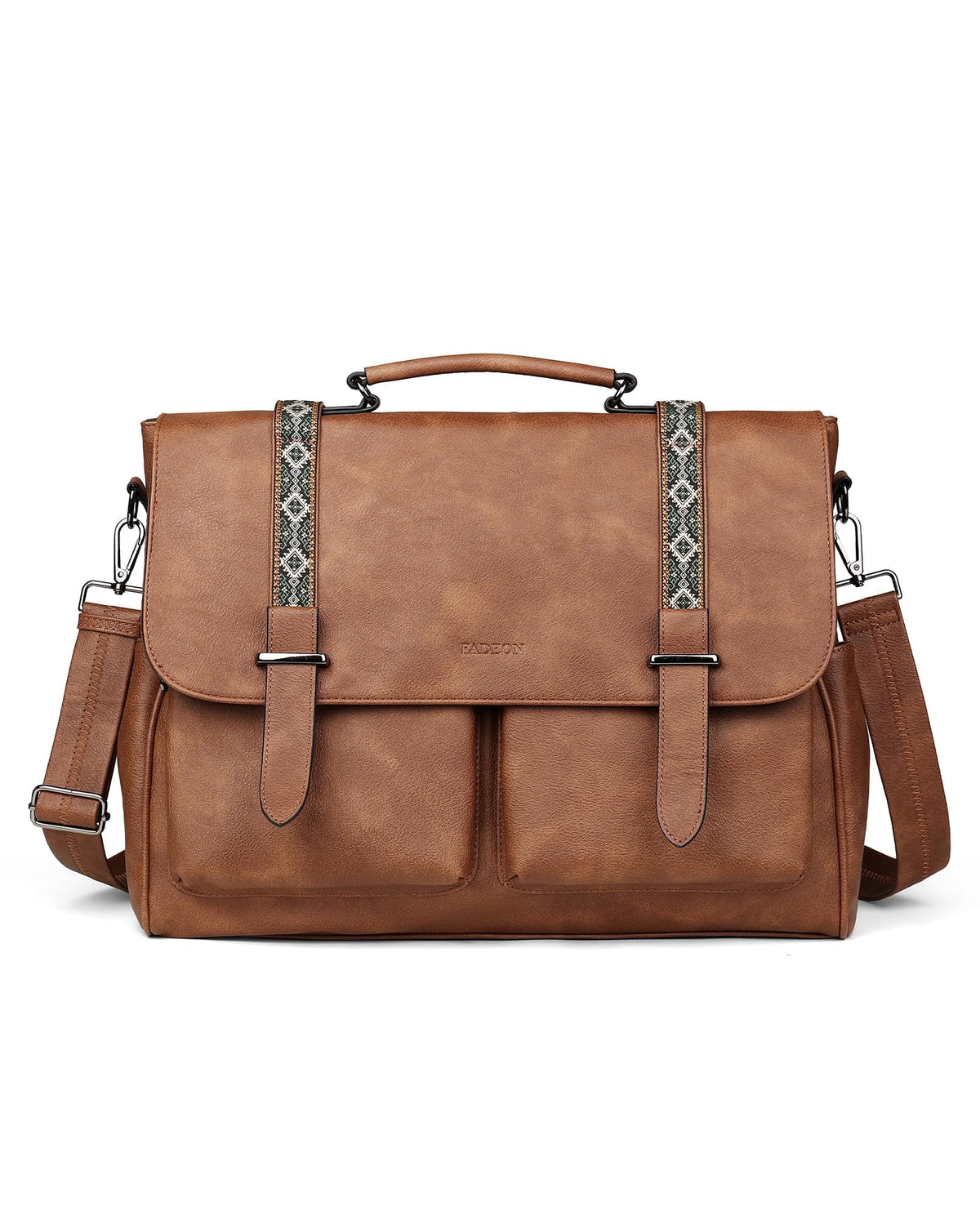 FADEON Messenger Bag for Women, 17L Leather Satchel Backpack Purse