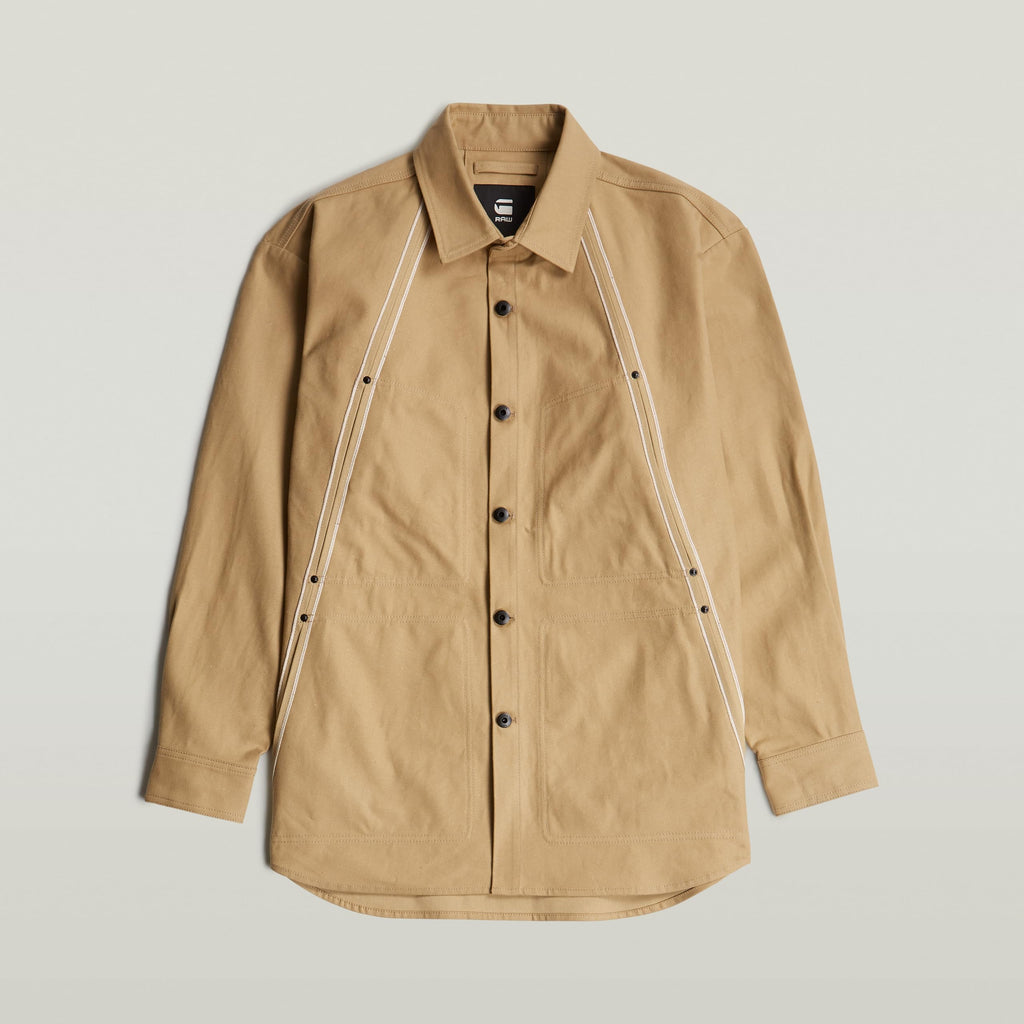 G-STAR Men's Loose Fit Selvedge Overshirt, Fomaru Selvedge Twill/Dk Fall, Small