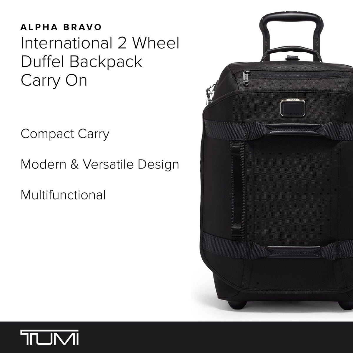 TUMI Alpha Bravo International 2 Wheeled Duffel Backpack