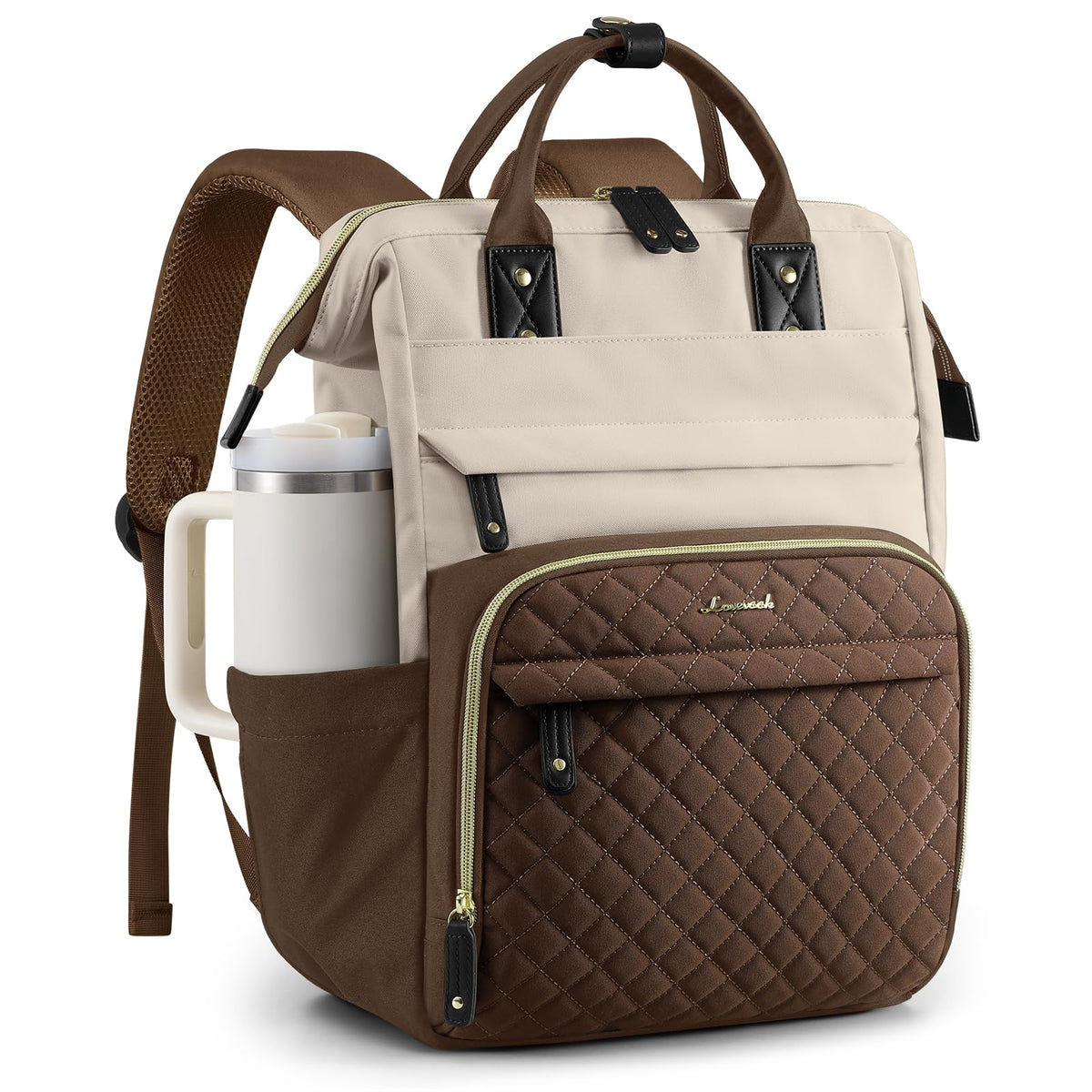 LOVEVOOK Laptop Backpack Women Quilted Teacher Nurse Work Backpack Purse