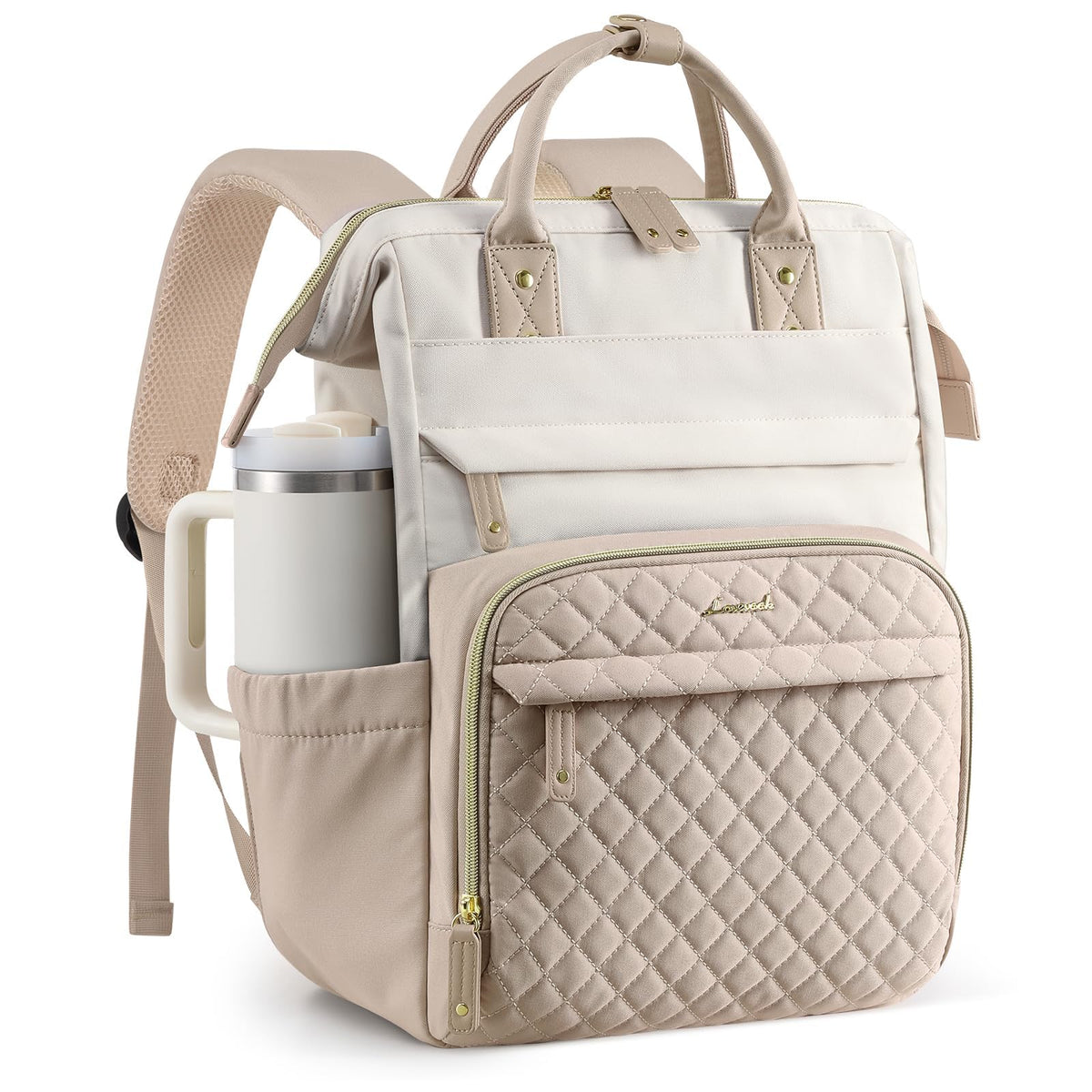 LOVEVOOK Laptop Backpack Women Quilted Teacher Nurse Work Backpack Purse