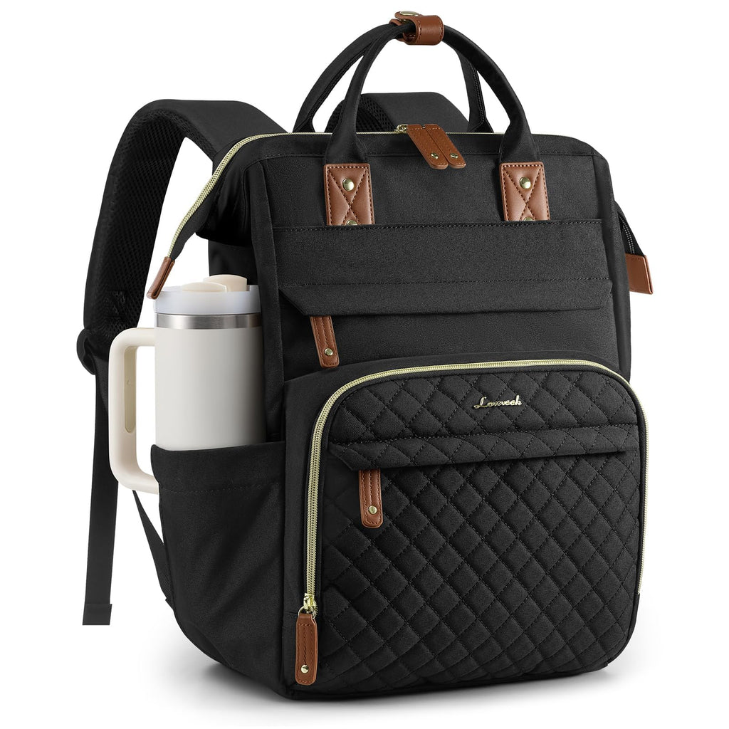 LOVEVOOK Laptop Backpack Women Quilted Teacher Nurse Work Backpack Purse