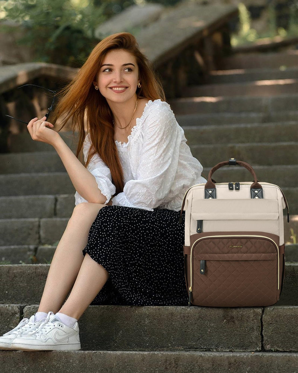 LOVEVOOK Laptop Backpack Women Quilted Teacher Nurse Work Backpack Purse