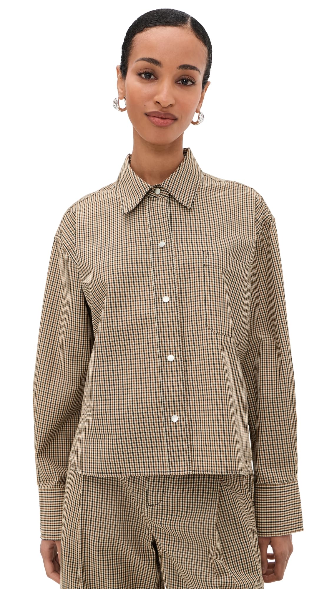 Vince Women's Cropped Button Down Shirt